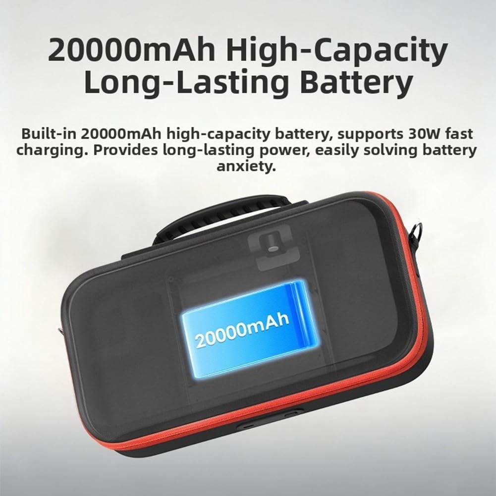 Ochronne etui ładujące do Nintendo Switch2 z baterią 2000 mAh, 12 przegródek do przechowywania kart do gier, etui podróżne EVA z łatwym dostępem do portu ładowania