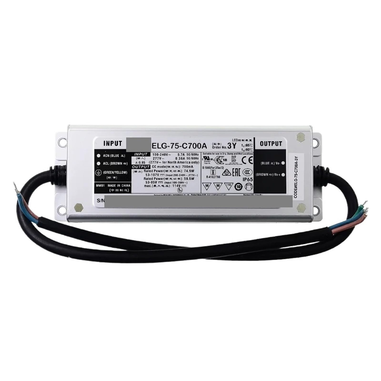 IDGTTLDF ELG-75-24-3Y 24V LED constant current drive