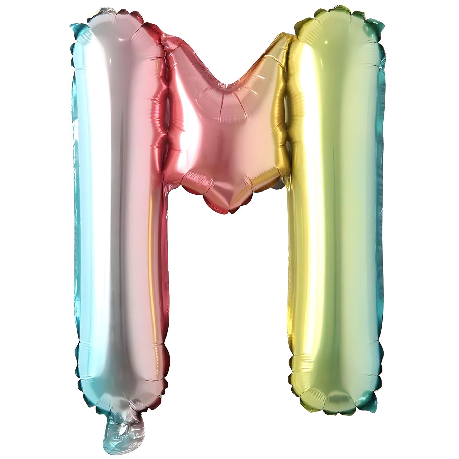 Foil Balloons Letters Colourful Rainbow Colours - 40 cm for Birthday Wedding Party Decoration Happy Birthday JGA Gift Balloon Graduation ABI Large XXL Small Girls Boys (40 cm - M)