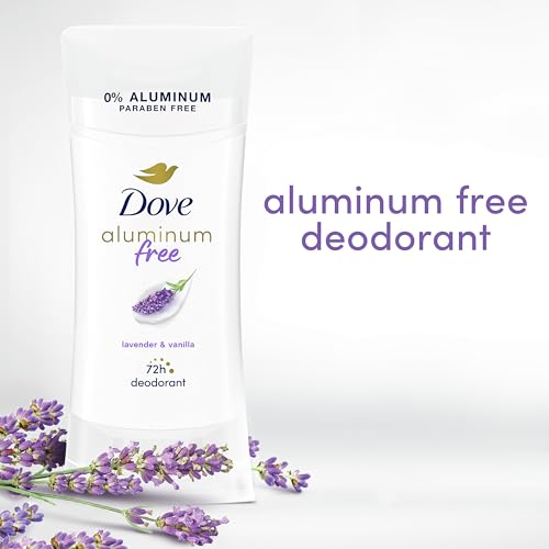 Image of Dove 0% Aluminum Deodorant Stick Non irritating for Underarm Care Lavender and Vanilla Kindest Aluminum free 2.6 oz