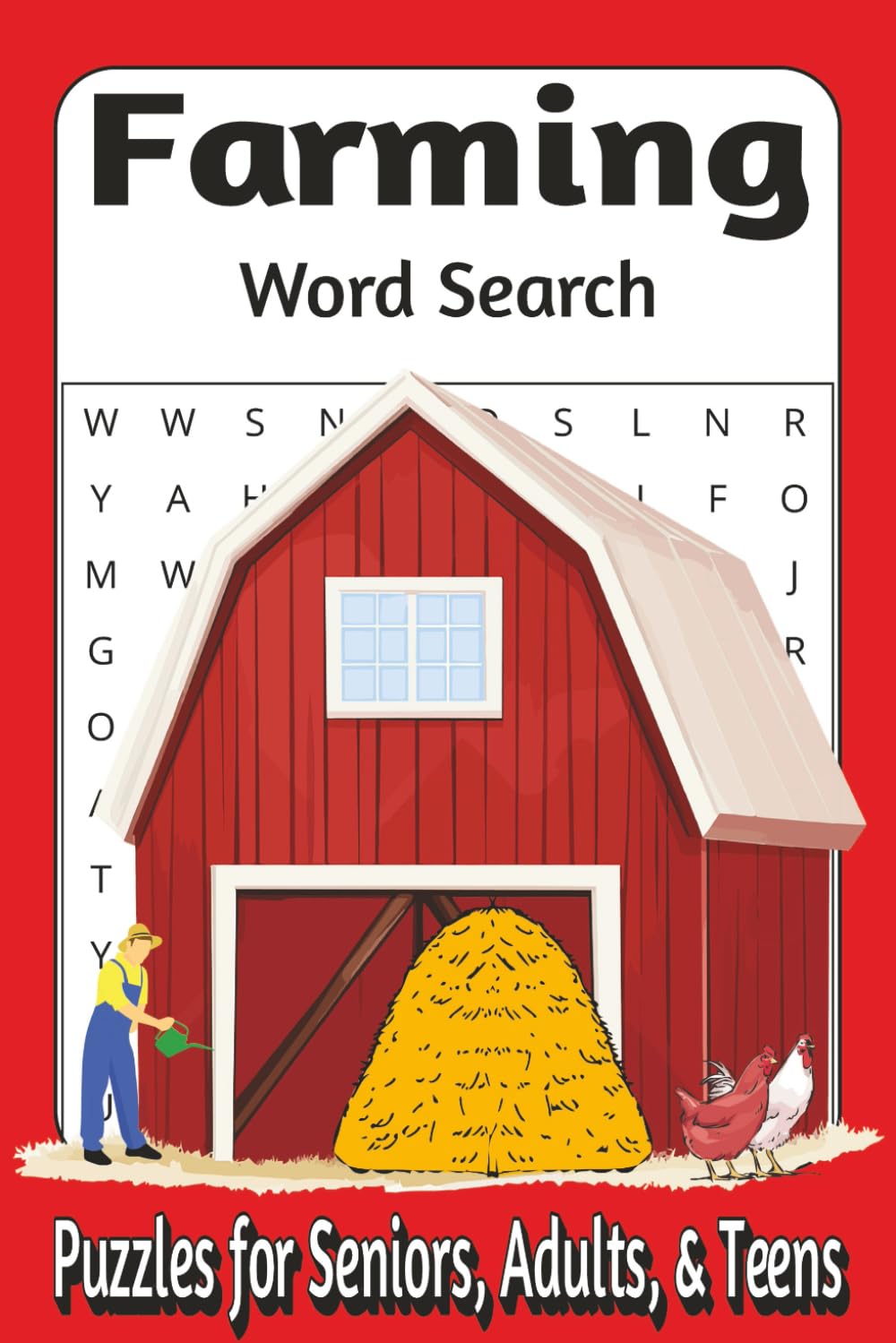 Farming Word Search Puzzle Book: Word Searches with Easy-to-Read Print about Farming, Farm animals, Agriculture and More | 6x9 inches, 110 pages | 50+ ... Gift for Vacations, Holidays, and Free times