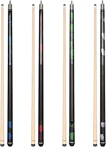 GARSEN 4 Pieces Pool Stick Cue Stick 58 inch 18 oz 19 oz 20 oz 21 oz Pool Cue Billiard House Bar Pool Cue