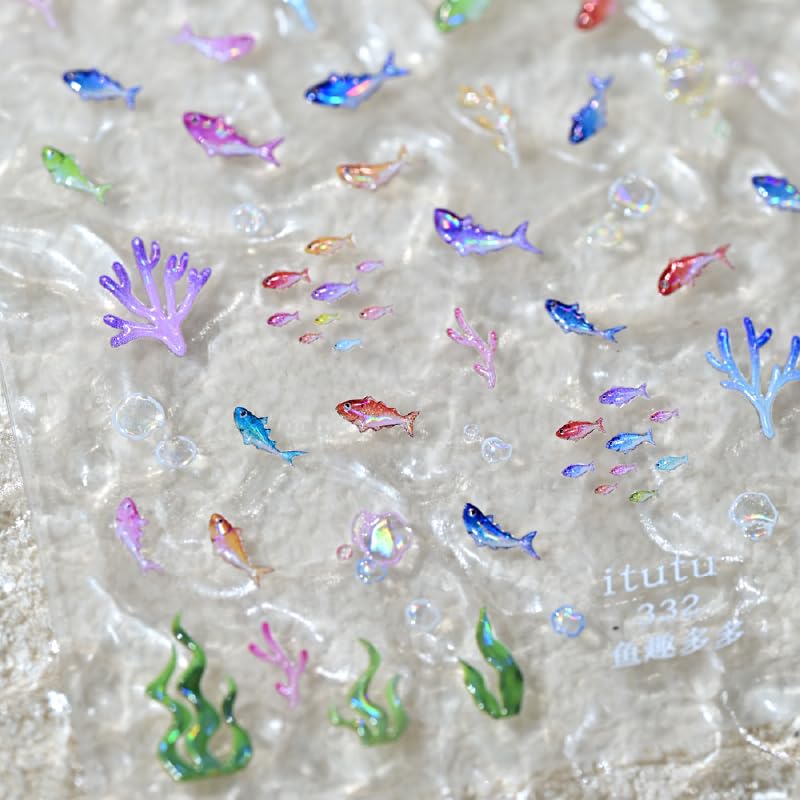 Summer Nail Sticker - Cute Marine Life Nail Art