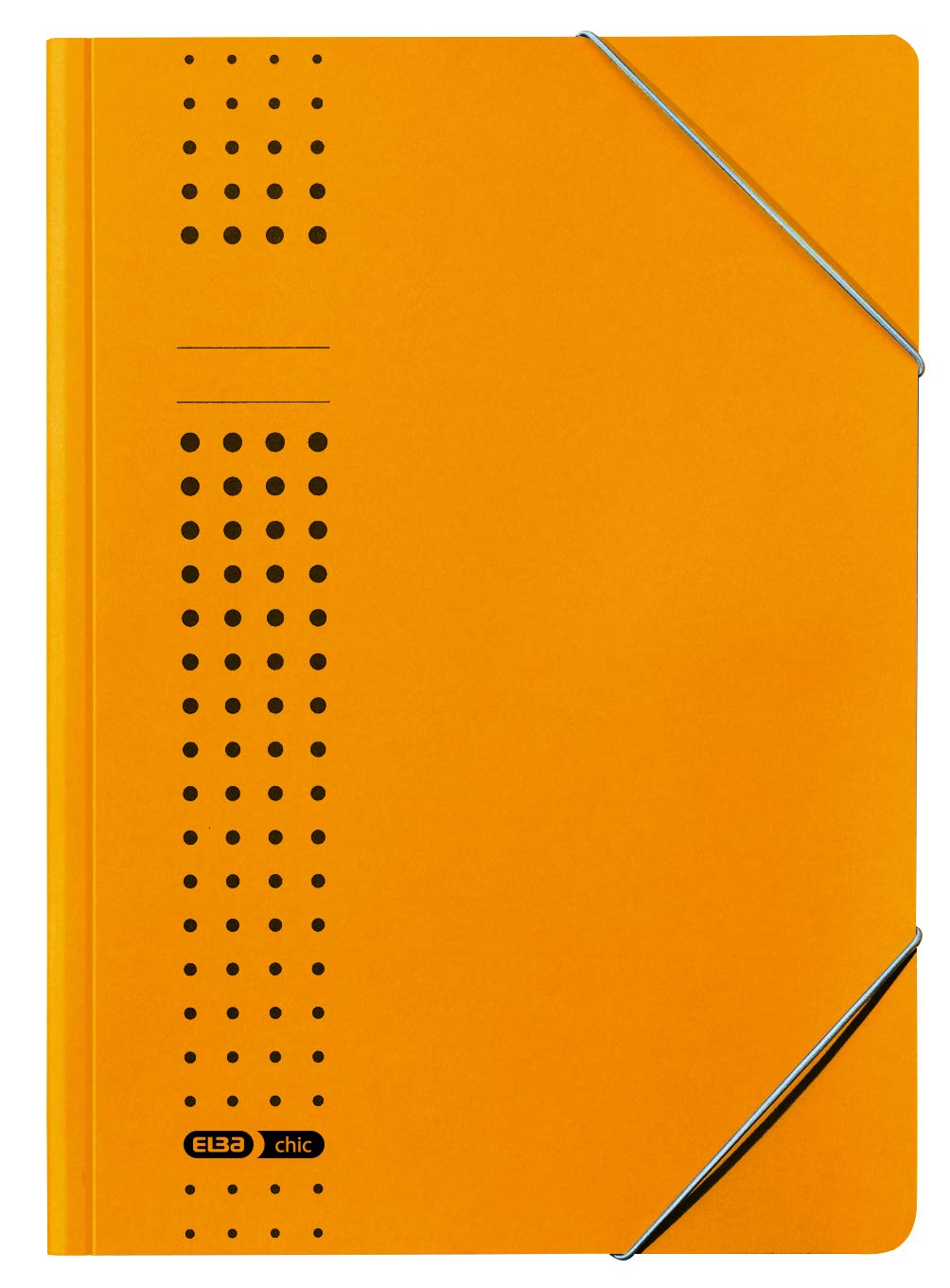 Elba 33470GB - Cartella con elastici agli angoli linea Chic, 450 g/qm, in cartone RC, per fogli A4 150 DIN circa, 25 pezzi, giallo