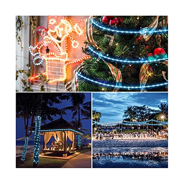 Forever Speed LED Lichterschlauch Außen,Wasserfest LED Lichtschlauch Schlauch Außen Innen für Weihnachten,Hochzeit,Dach,Zaun Dekoration Beleuchtung Lichtschläuche Kaltweiß IP65 – Bild 6