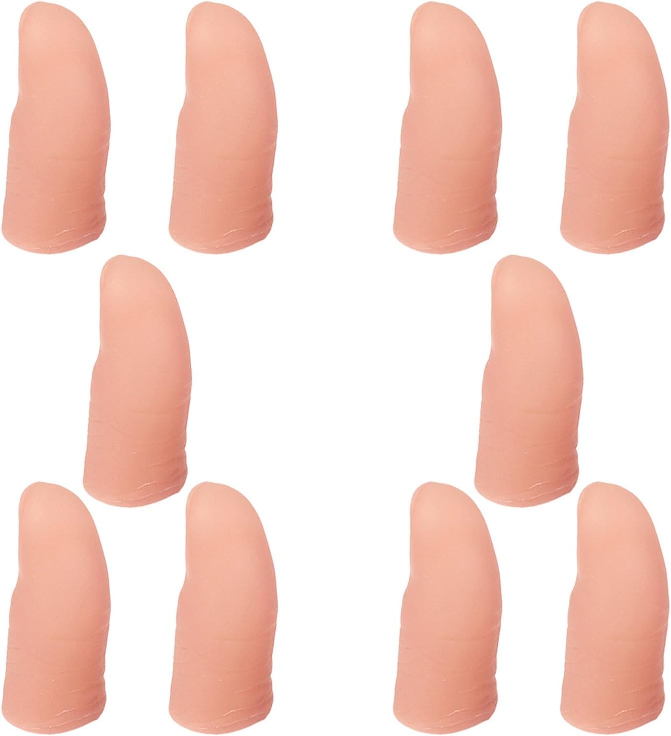 10Pcs Skin Color Fake Finger Toys Realistic Finger Cover Props for Play Simulation and Creative Fun for Games Performances and Finger Protection
