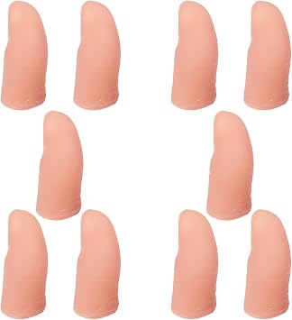 10Pcs Skin Color Fake Finger Toys Realistic Finger Cover Props for Play Simulation and Creative Fun for Games Performances and Finger Protection