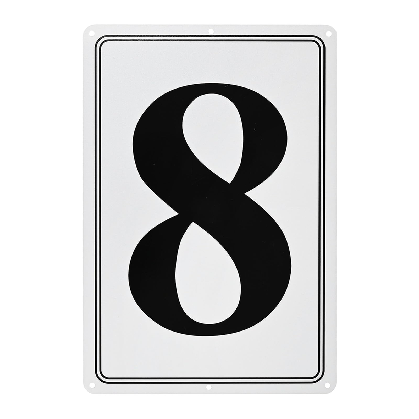 M METERXITY Aluminum Number Sign 8, 11.8 Inch House Numbers and Metal Letters, Parking Spot Letter Signs