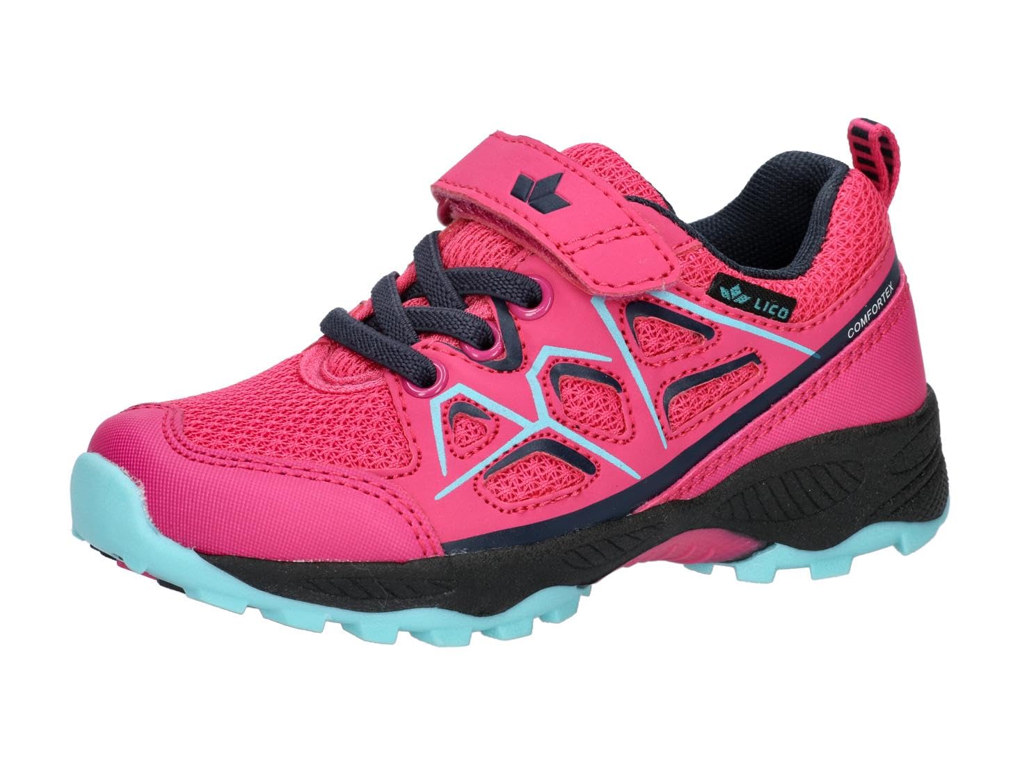 Lico Posadas VS Trekking Shoes, Pink/Navy/Turquoise, 35 EU
