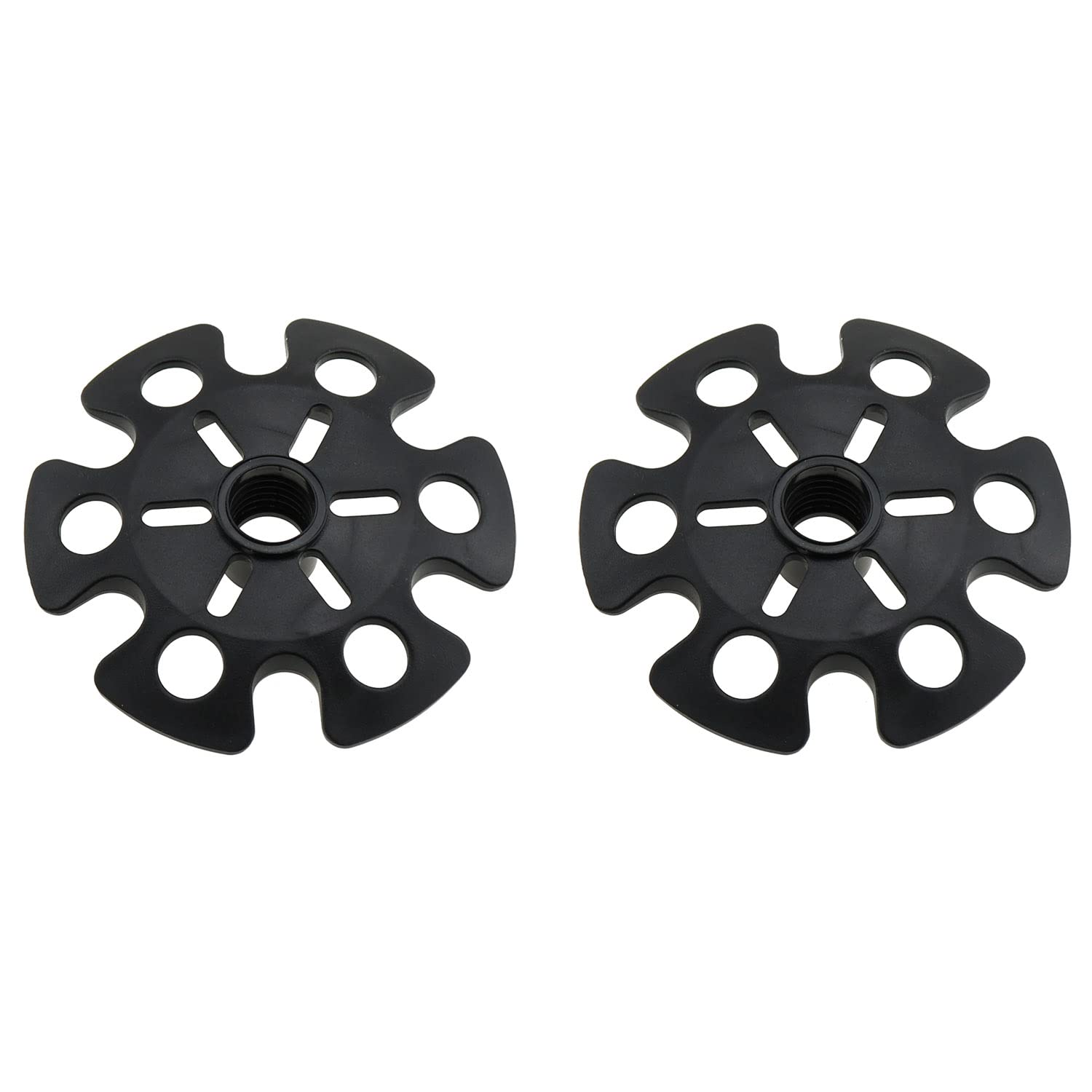 E-outstanding Trekking Pole Snow Basket 2PCS Trekking Poles Snow Powder Sand Baskets Rubber Mud Ski Basket Walking Stick Basket Cap Guard Replacement Hiking Accessory, Black