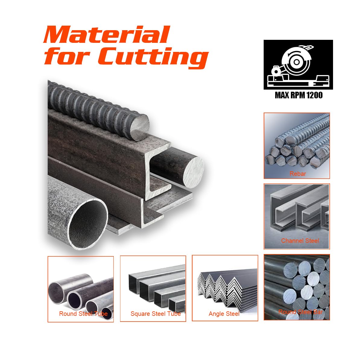 14 Inch Metal Chop Saw Blade, 66T Carbide Tipped Cold Cut Blade for Ferrous Metal, Steel & Angle Iron, Fits 14" Chop Saws