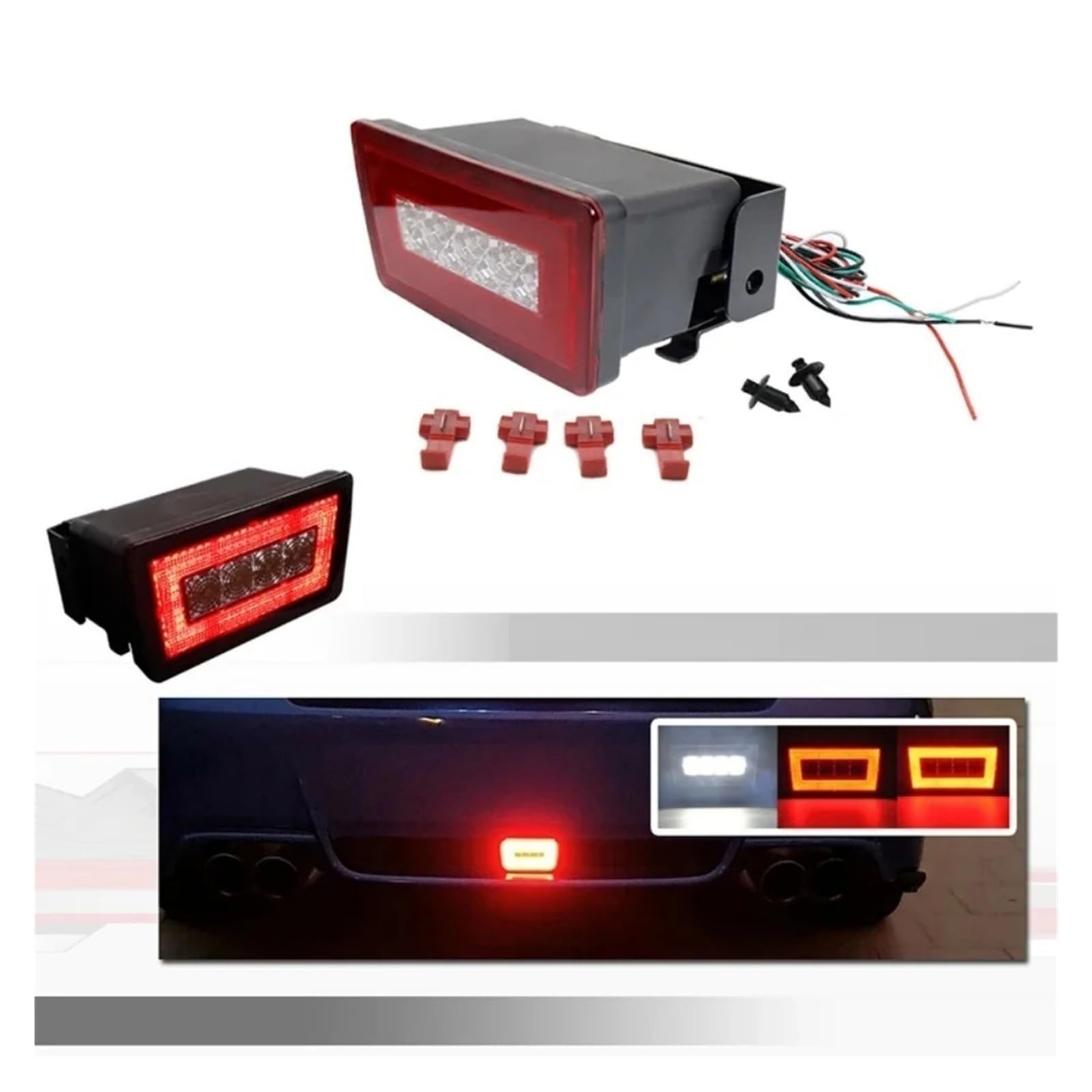 For Subaru Impreza WRX/STI XV Crosstrek Rosso e Bianco LIGHT Coda/Luce Freno Posteriore Fendinebbia Luce di Arresto Luce di Retromarcia di Backup montaggio(Smoked lens)