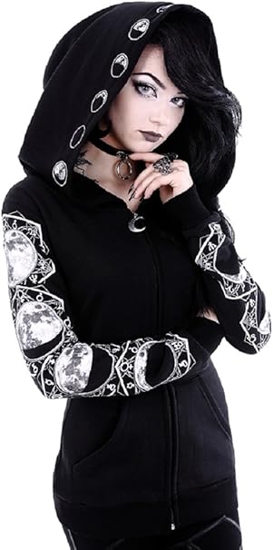 Goth lunar hoodie Clearance