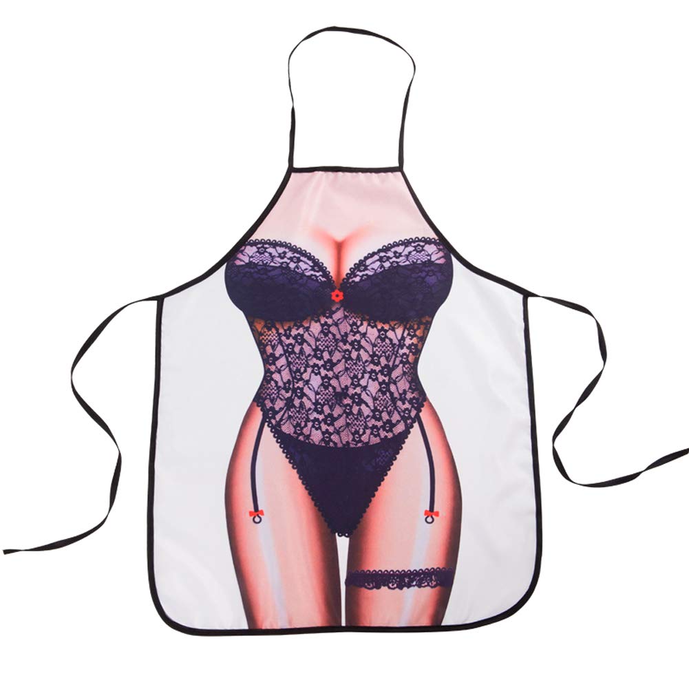 EQLEFKitchen Sexy Apron Funny Creative Cooking Aprons