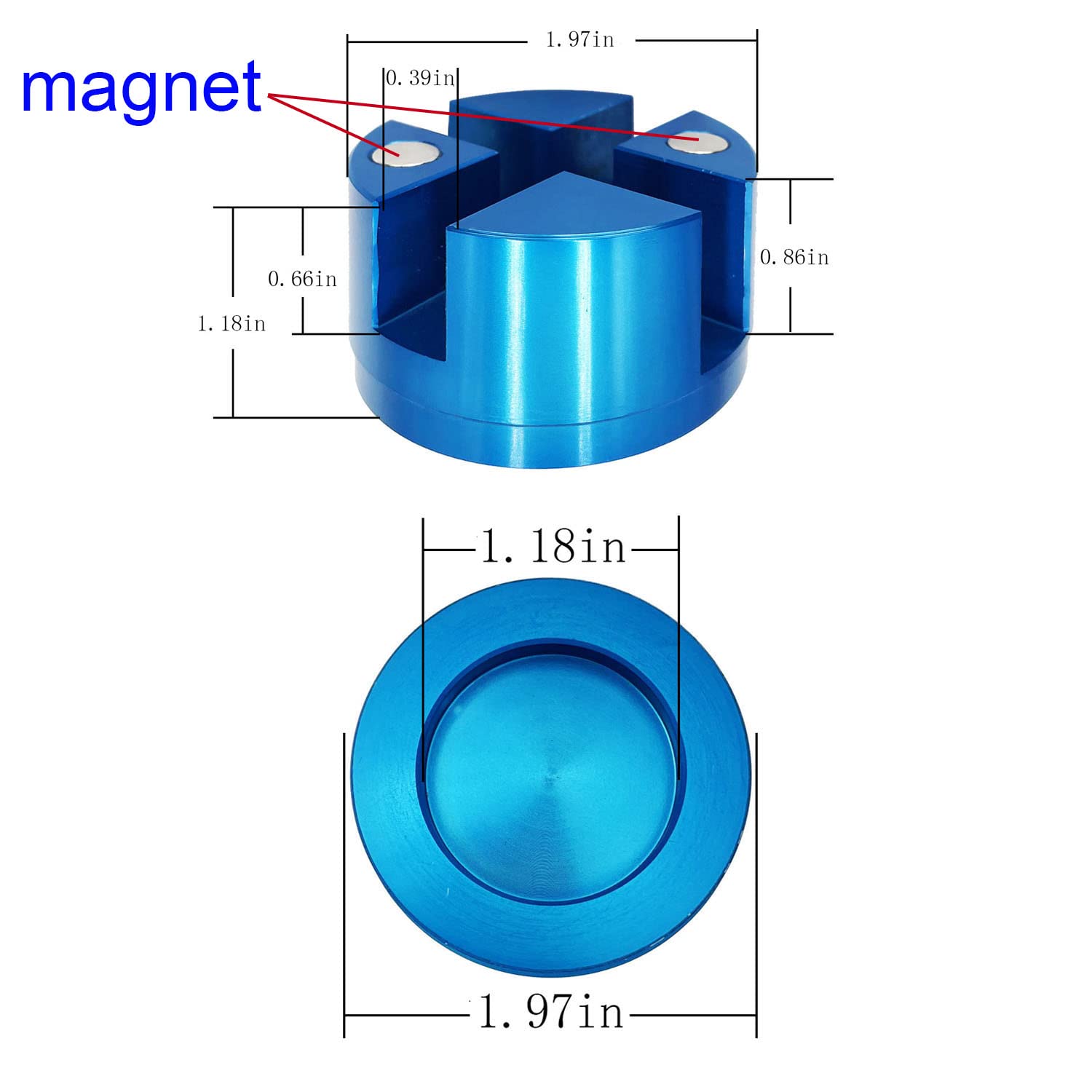 XJDAMZ Jack Pad Slotted - Universal Magnetic, Frame Rail Protector Protector...