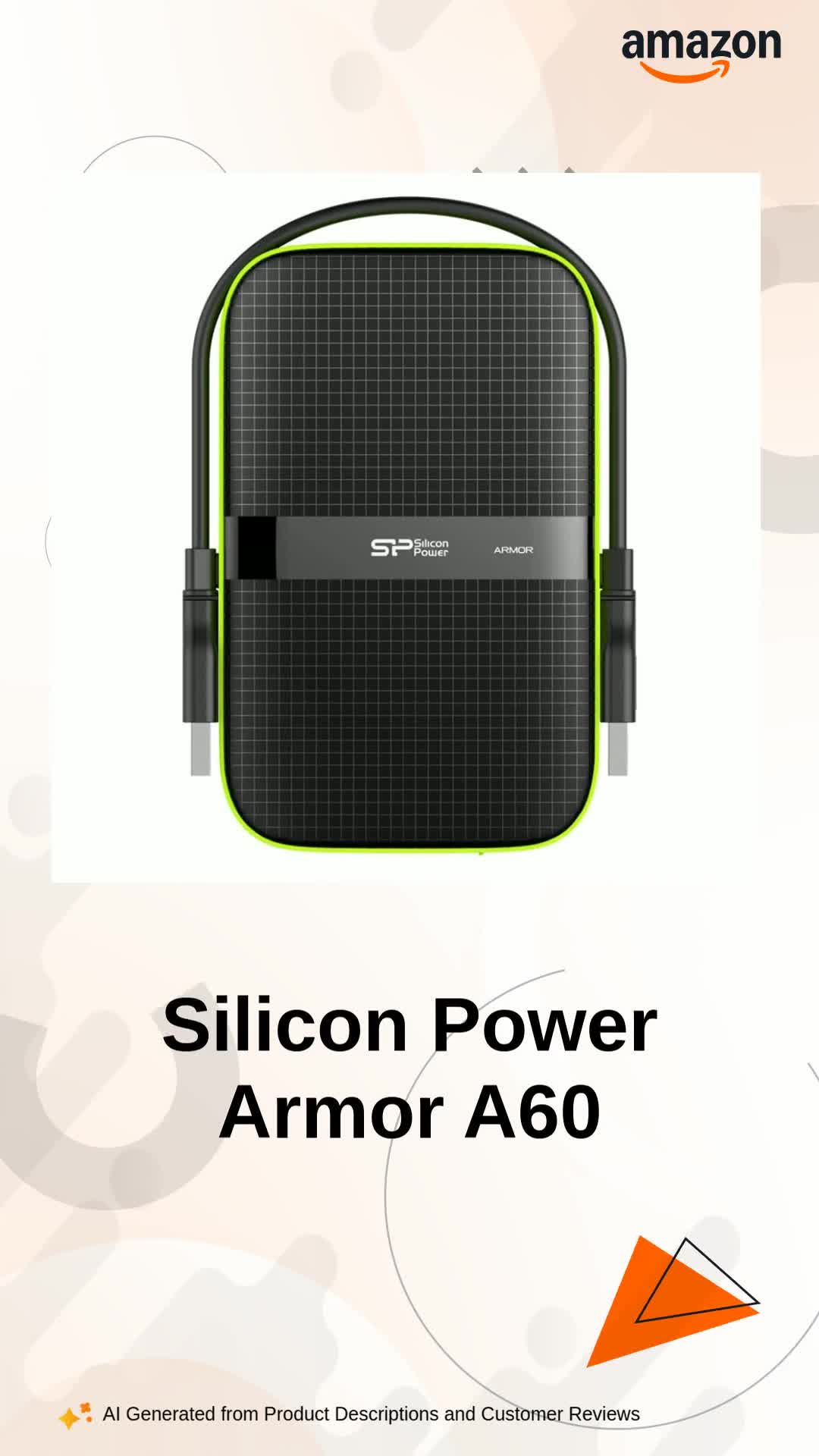SP Silicon Power Armor A60 4TB Rugged External Hard Drive
