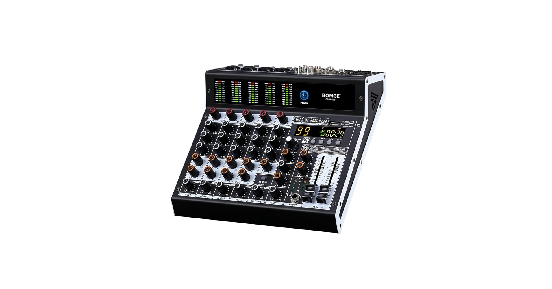 Amazon.com: BOMGE Professional audio mixer 6 Channel Mixing