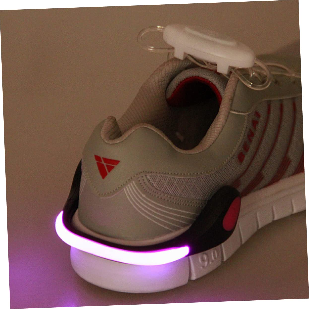 Garneck 2 Pack Led Night Running Shoe Clip Lights Reflective Safety Gear for Runners Walkers