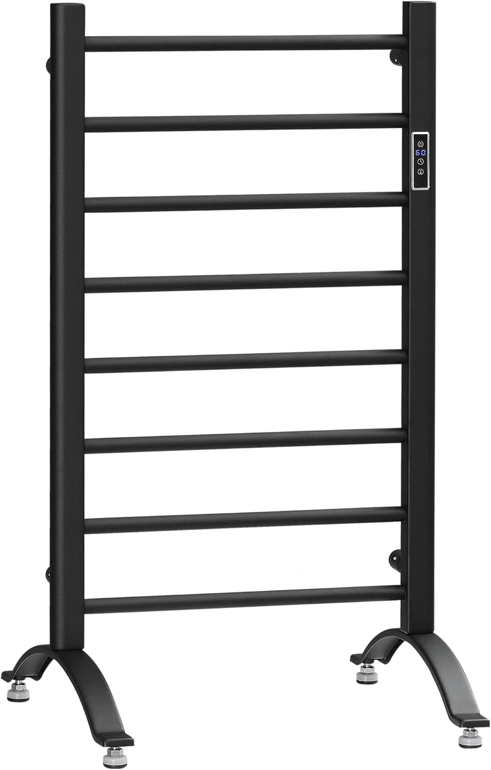 8Bar Bathroom Heated Towel Rail with Builtin Timer and Led