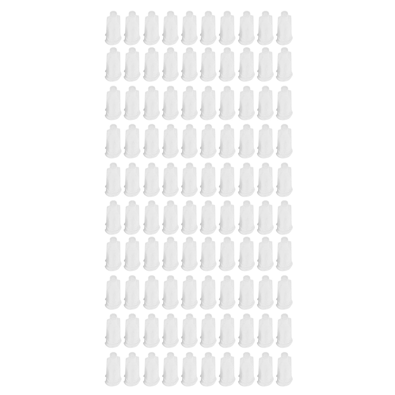 Alloneslife White Of 100 External Thread Dispensing Plugs Sturdy For Glues Syringes In Multiple Color Including Black Oranges Bulk Glues Dispensing Plugs