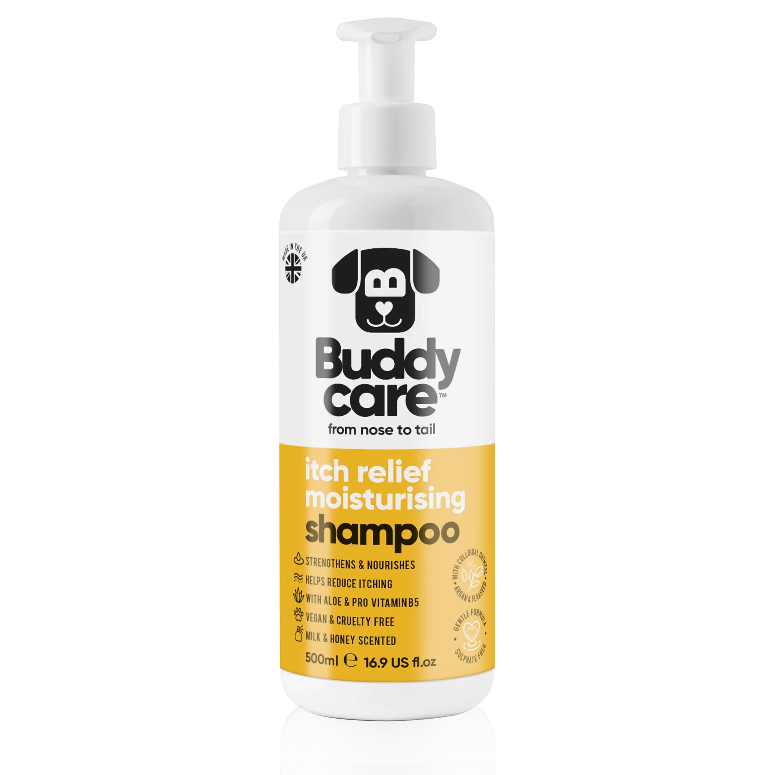 Buddycare Oatmeal Dog Shampoo for Smelly Dogs (16.90oz) - Hypoallergenic & Itch Relief Formula, Gentle on Sensitive Skin, Includes Dog Shampoo and Conditioner - Essential Dog Grooming Supplies — view 57