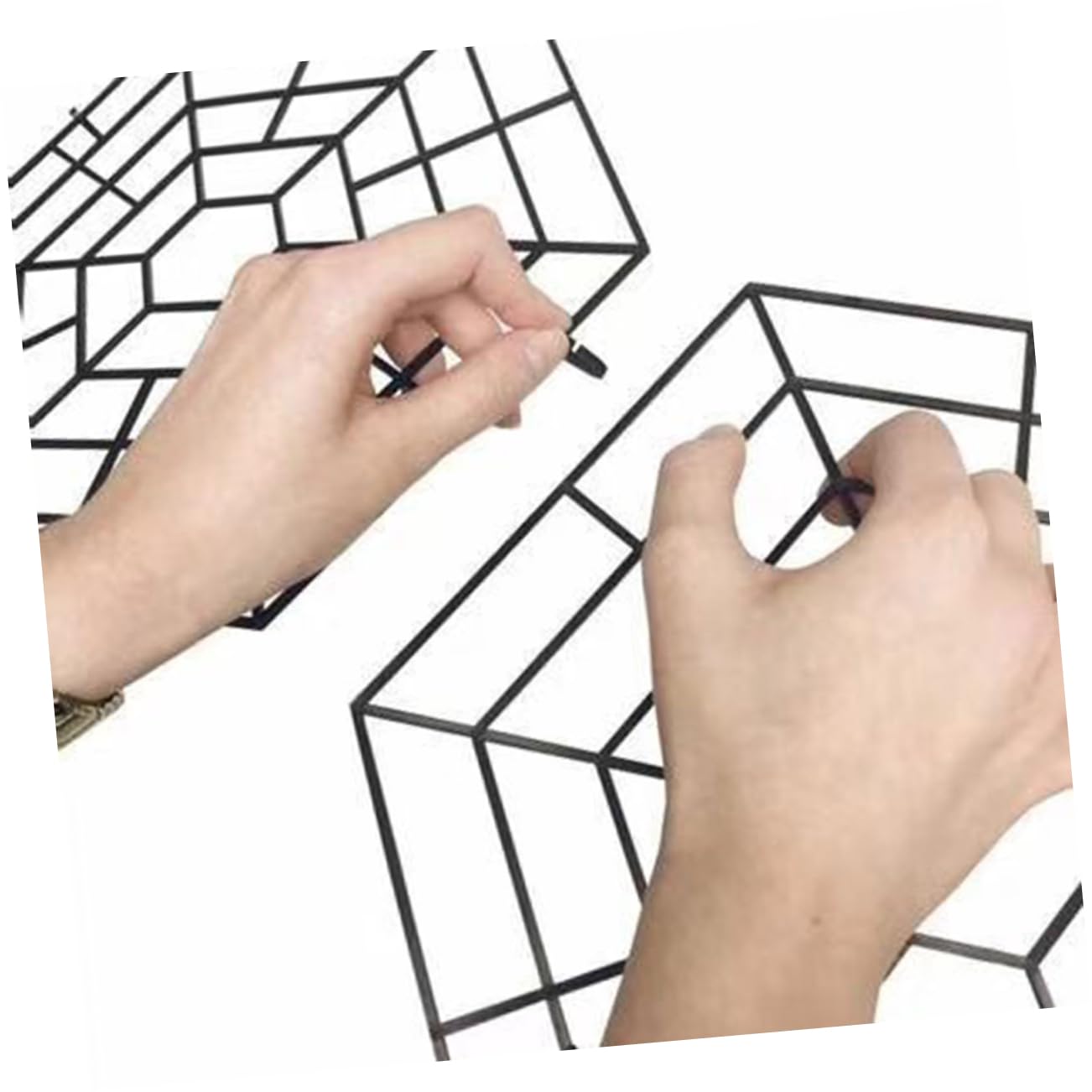 Mikikit Red Protectora de Estanques para Peces de Malla PP Negra Diseño Hexagonal, Mantiene Seguros los Peces y Evita Aves en Estanques Exteriores