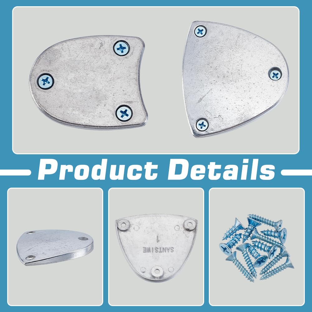 1 Paar Aluminium Legierung Schuh Absatz Platten Metall Sohle Schutz Pads 2.6"x3" Sohle Wächter Klopfen Reparatur Kit mit Schrauben für Leder Schuh Stepptanz Schuhe Stiefel Absatz Ersatz
