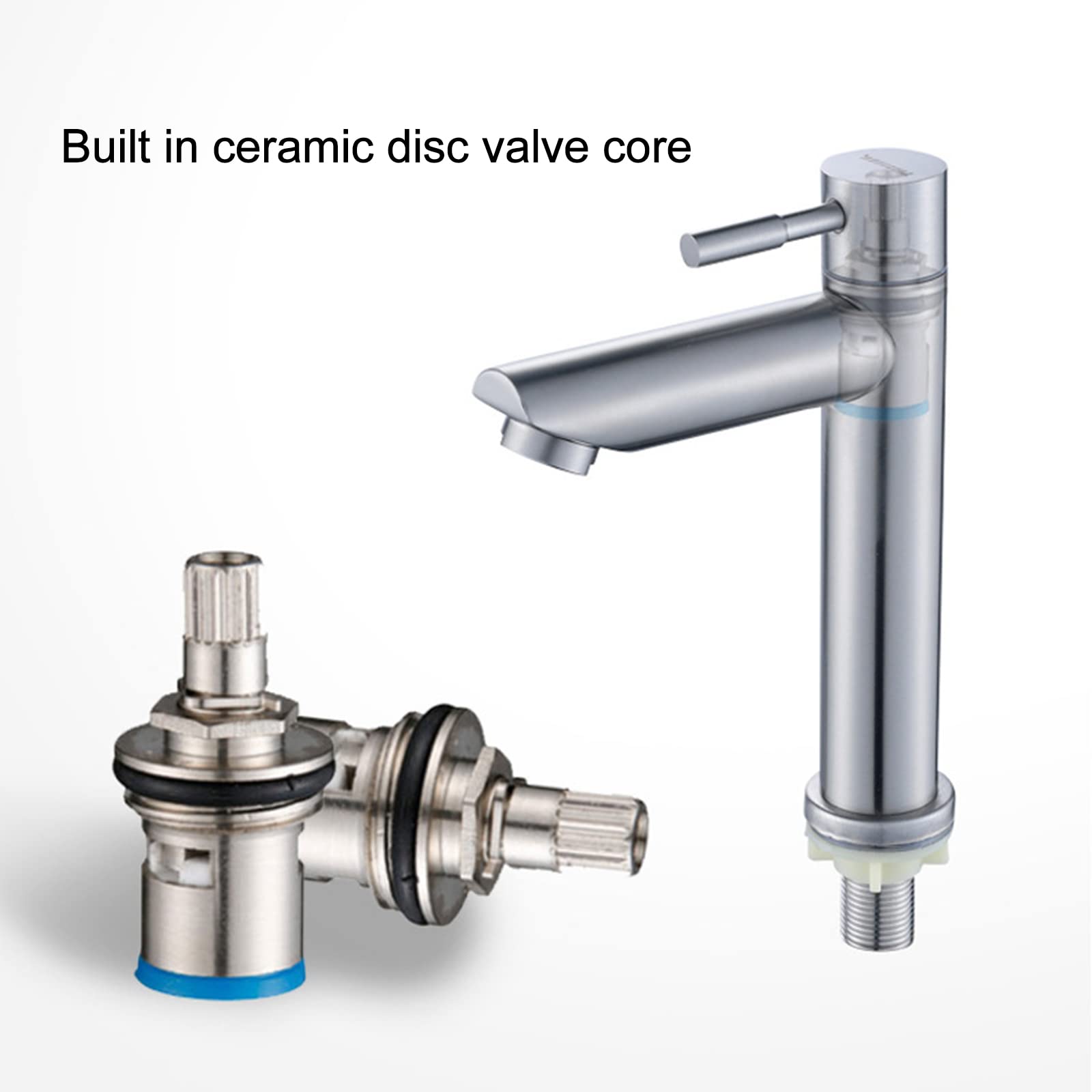 Piccolo rubinetto per gli ospiti, in acciaio inox, per WC, per gli ospiti, rubinetto dell'acqua fredda, rubinetto per acqua fredda, rubinetto monocomando per bagno, piccolo rubinetto per acqua fredda