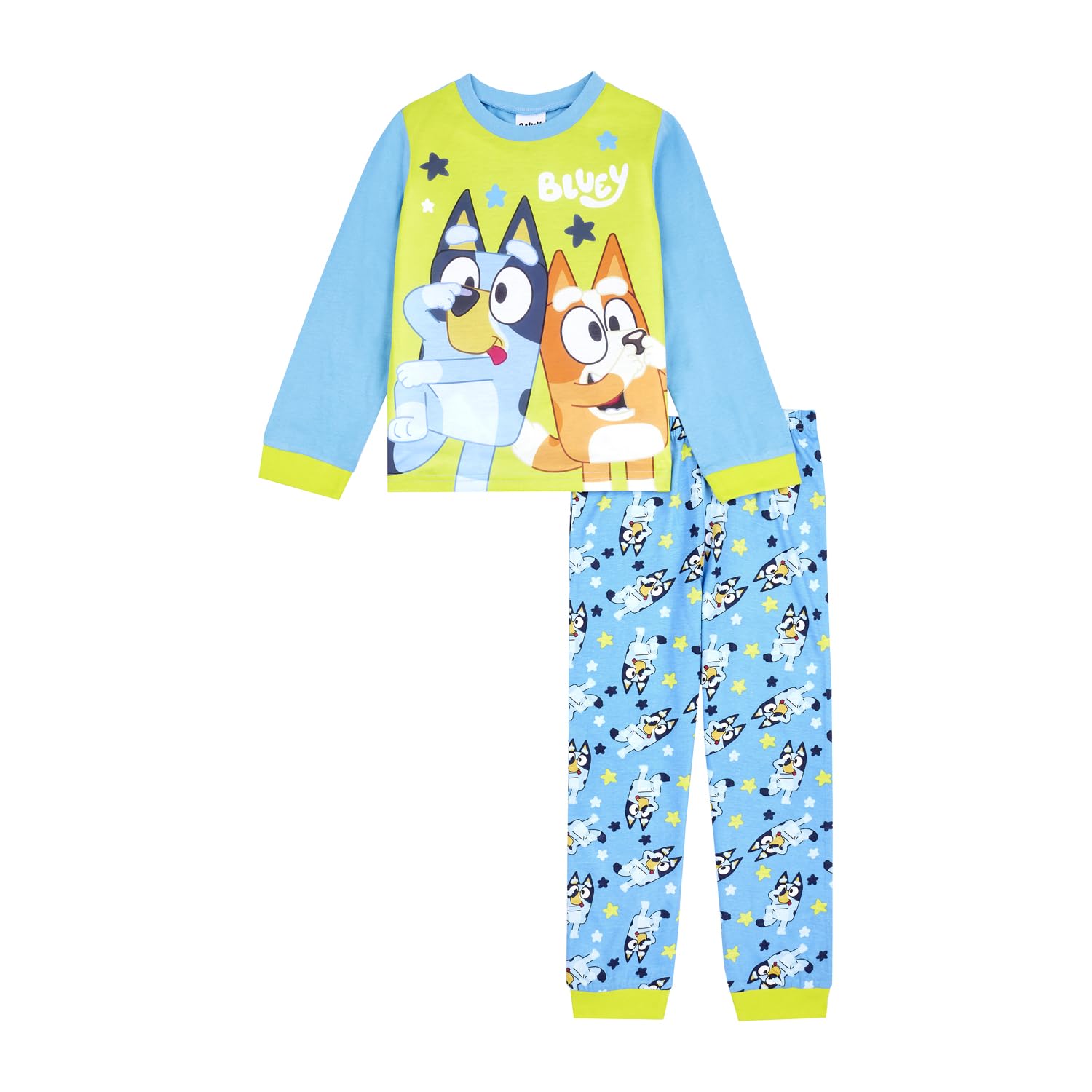 Bluey Boys Pyjamas, Kids and Bingo Pjs Set 5-6 Years Green