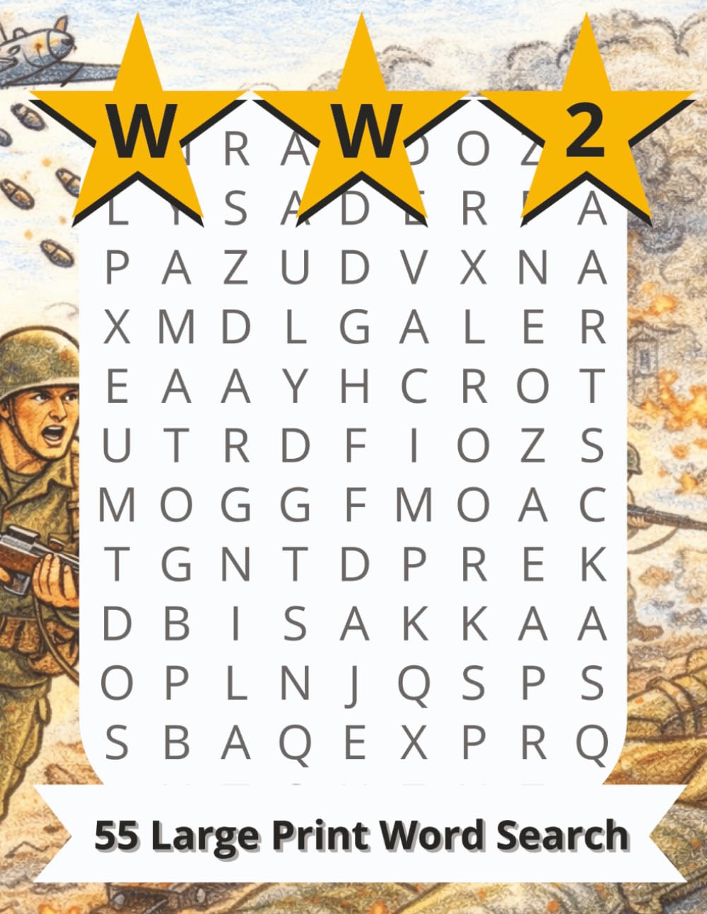 WW2| 55 Large Print Word Search: WW2| 55 Large Print Word Search | 8.5 x 11 | World War 2 military word search book with 55 large print puzzles | ... Puzzle Solvers (Word Search Puzzles)