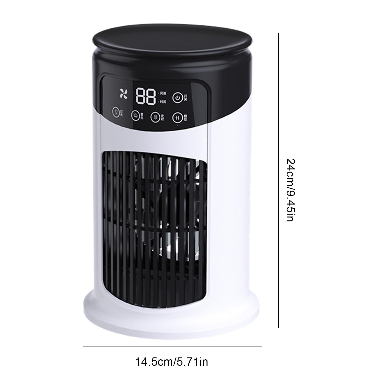 Ventilatore portatile per condizionatore d'aria – umidificatore multifunzionale con nebbia di raffreddamento per casa, ufficio, cucina, scrivania, soggiorno, garage, escursionismo