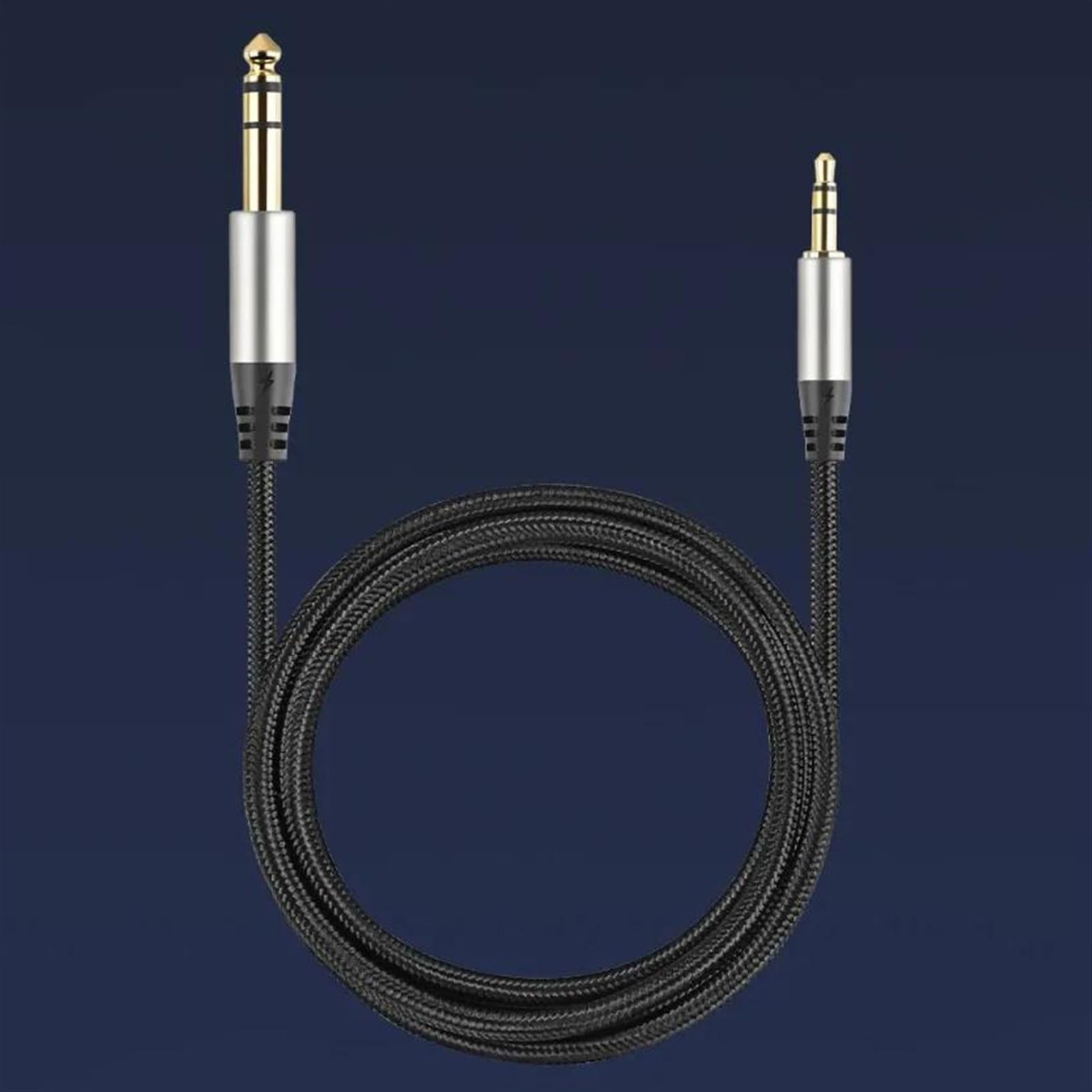 3.5mm 1/8 Do 6.35mm 1/4 TRS Linia Audio Pozłacany Adapter Gniazda Jack Kabel Aux Do Wzmacniacza Gitarowego Mikser Głośnikowy Kabel do Instrumentów Gitarowych (Color : 10m)