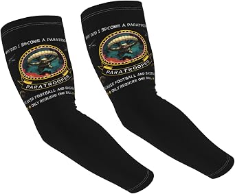 82nd 101st Airborne Paratrooper Military Sun-Defying Elegance Comfortable Cooling Arm Sleeves