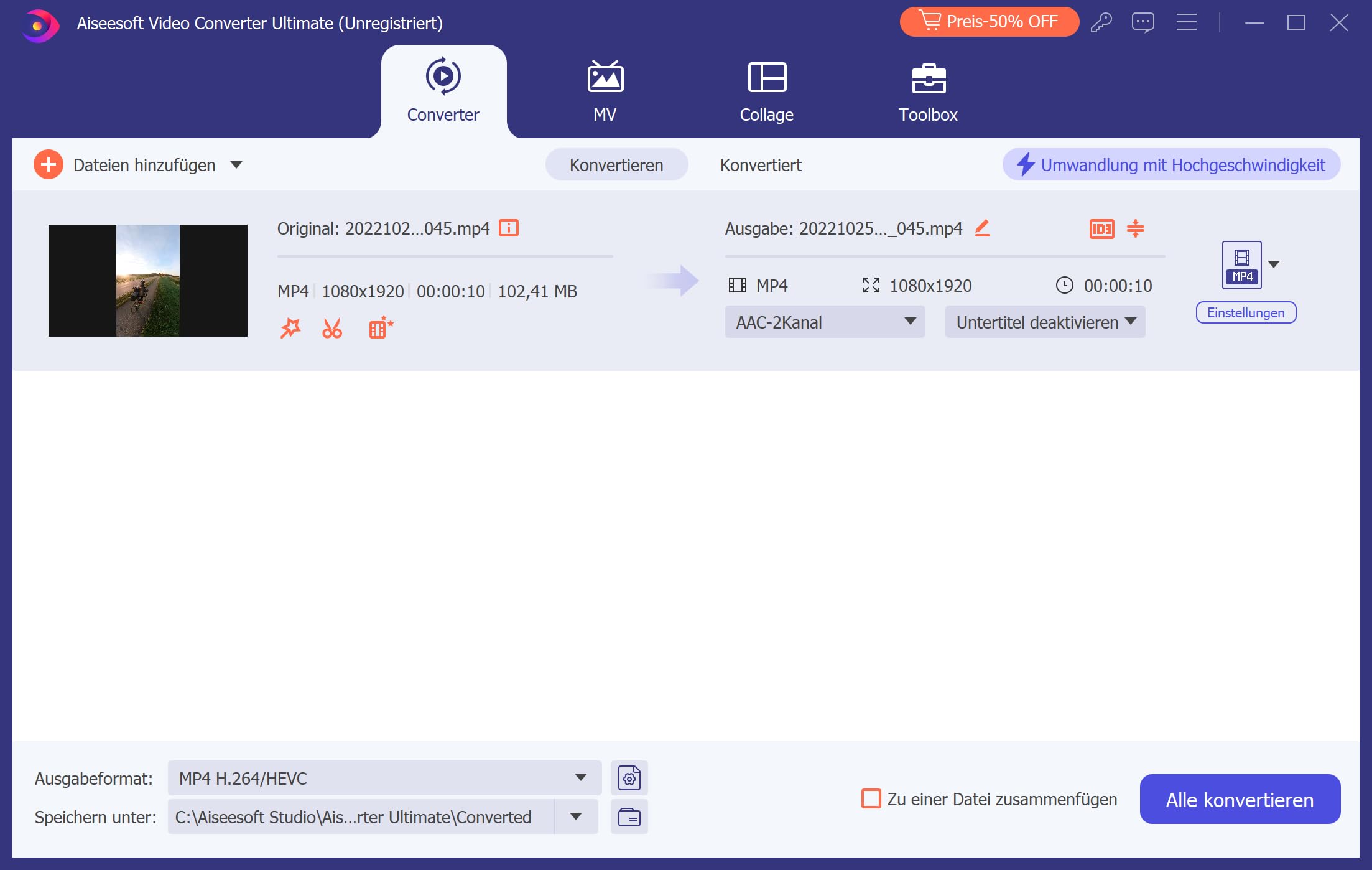 Aiseesoft Video Converter Ultimate | Kompatibel mit Windows | 1 Gerät | Lifetime | Video und Audio umwandeln und bearbeiten | Aktivierungscode per E-Mail