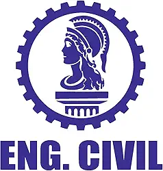 Adesivo Profissão Engenharia Civil para Estudantes Engenheiro Ideal para notebook carro portas Parede vários tamanhos (AZUL MARINHO, 33,4x35cm)