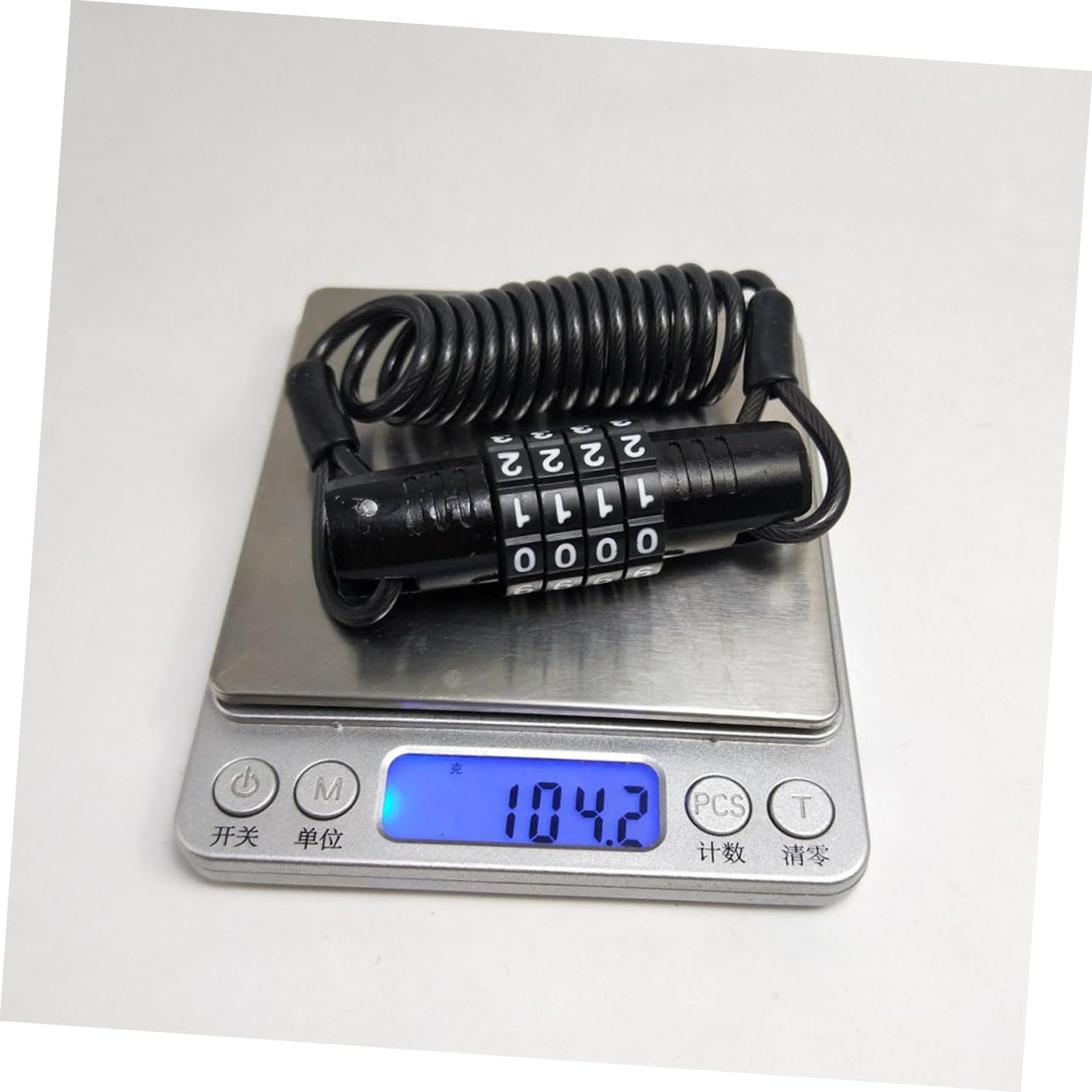 POPETPOP Bike Password Lock Durable Theft Wire Lock for Bicycles Scooters Motorcycles Portable Compact Design Easy to Use for Secure Storage