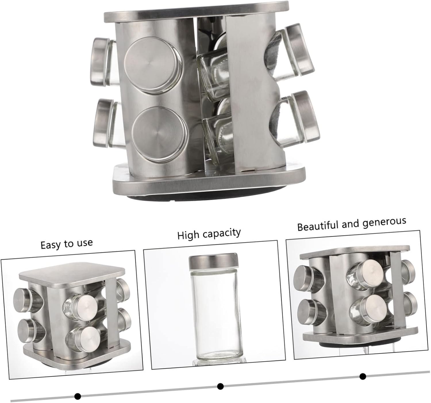 Bbq Seasoning Jars Stainless Steel Lids for Kitchen Pepper Salt Sugar Storage Mason Jar Lid Compatible