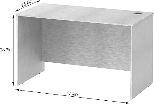 Miniatura 18 de Mesa de escritura para computadora de escritorio de oficina en casa de 31.5 pulgadas, fabricada en Estados Unidos, color blanco, 31 pulgadas