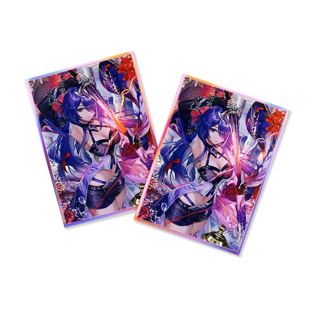 60ct 67x92mm Holographic Standard Size Cards for MTG/TCG/PTCG Art Anime Printing Card Sleeves Protectors (Acheron) : Toys & Games