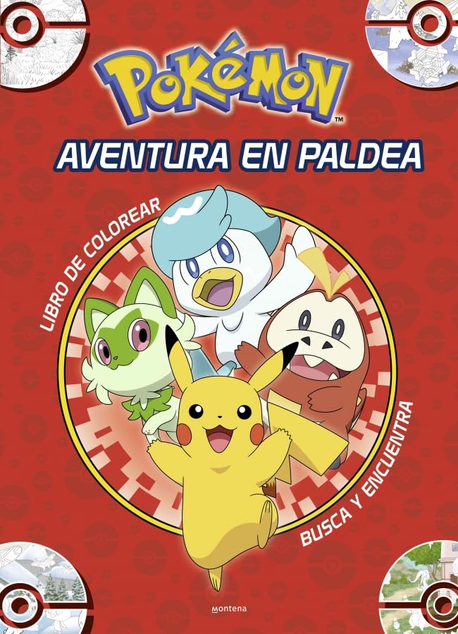 Aventura en Paldea: Libro busca y encuentra para colorear en maxiformato (Pokémon)