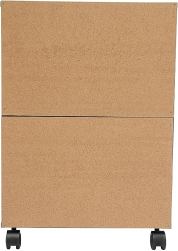 Miniatura 6 de Archivador móvil, gabinete de impresión de una puerta, soporte rodante con ruedas, adecuado para carpetas colgantes de tamaño A4 o carta, roble