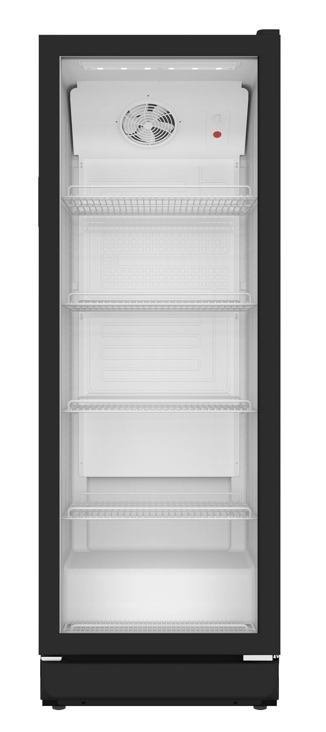 SCHOEPF Getränkekühlschrank GKS300 300L Glastür Umluft 169cm Schwarz
