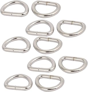 Aexit 25mm Inner Home hardware Width Zinc Alloy Thickening Non Welded D Ring Silver Tone 10pcs Model:21as352qo625