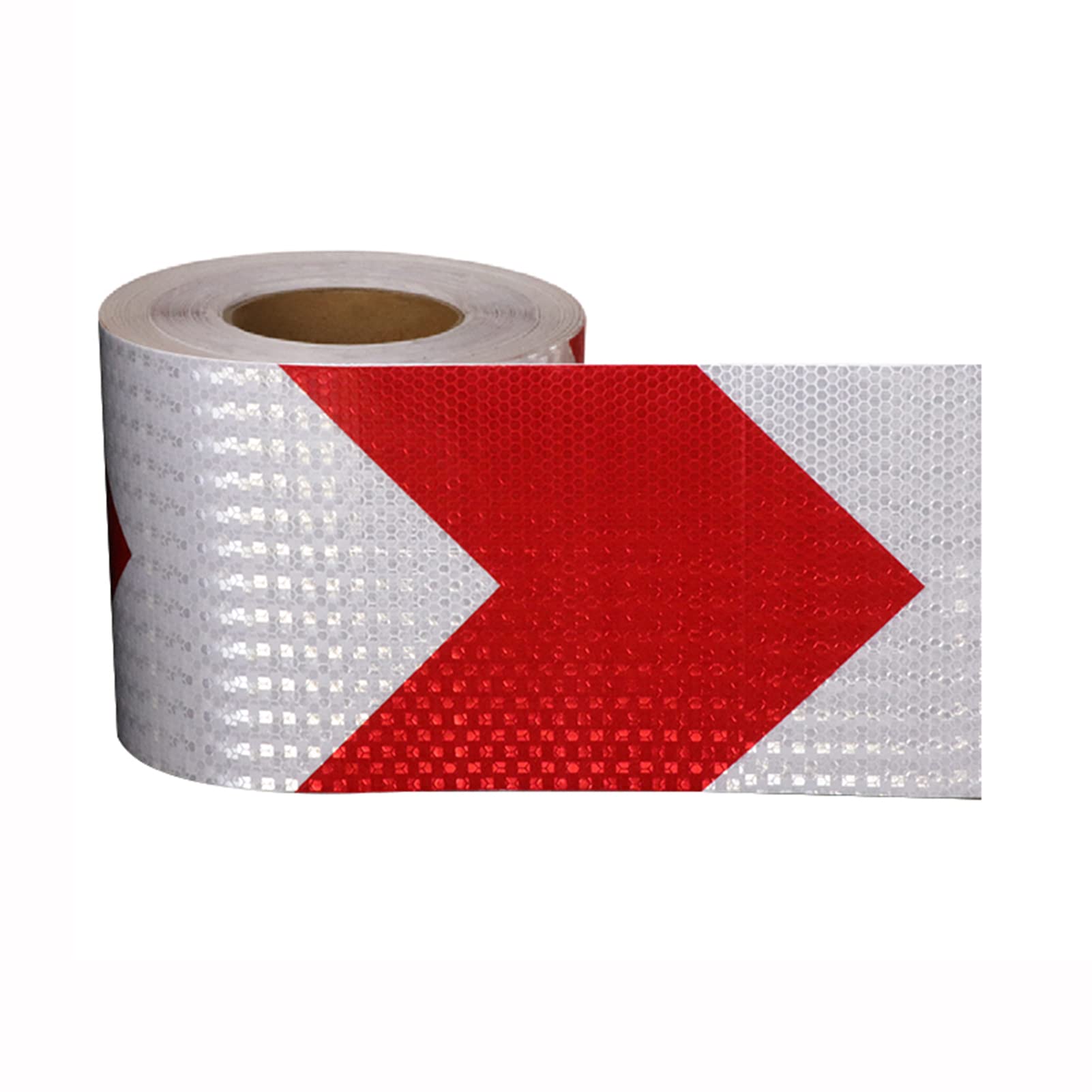 Ruban d'avertissement réfléchissant haute intensité avec flèche 50 m x 15 cm Ruban adhésif et étanche pour barrière de marquage