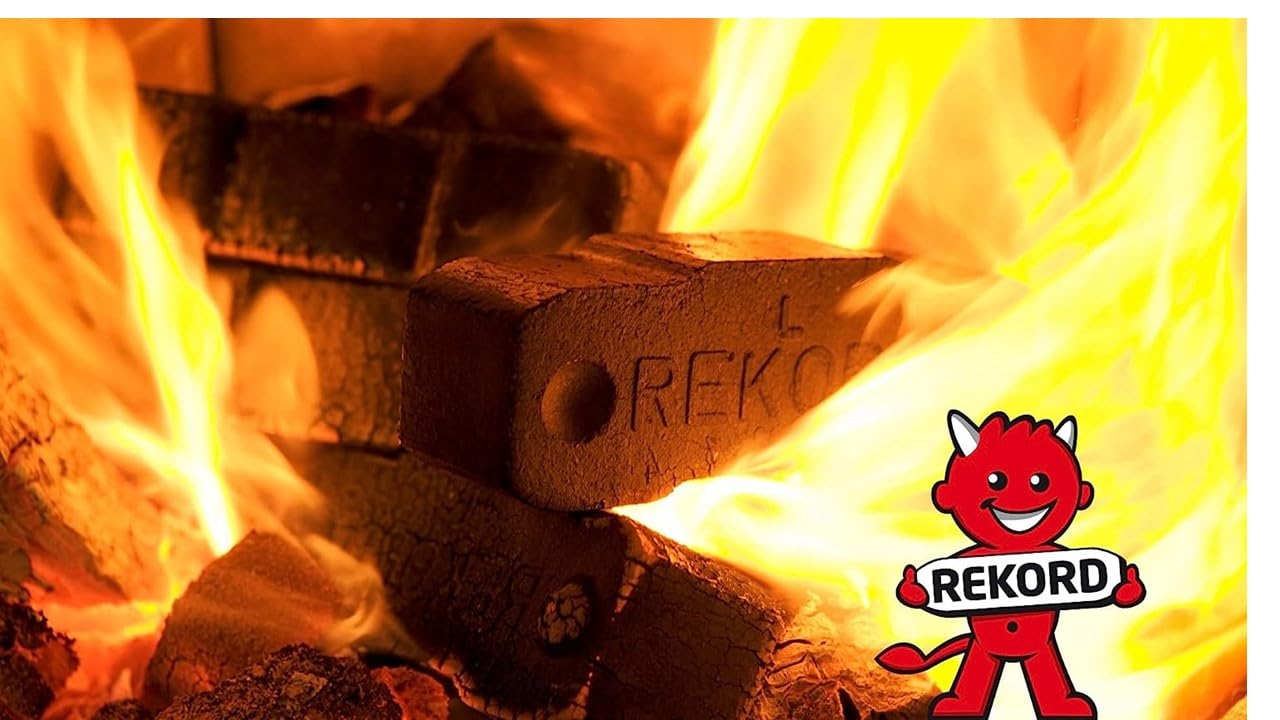 Energie Kienbacher Rekord Brykiety 25 kg, węgiel do kominka, pieca, brykiet opałowy, wiązka, podtrzymywacz żaru, certyfikowana łużycka jakość
