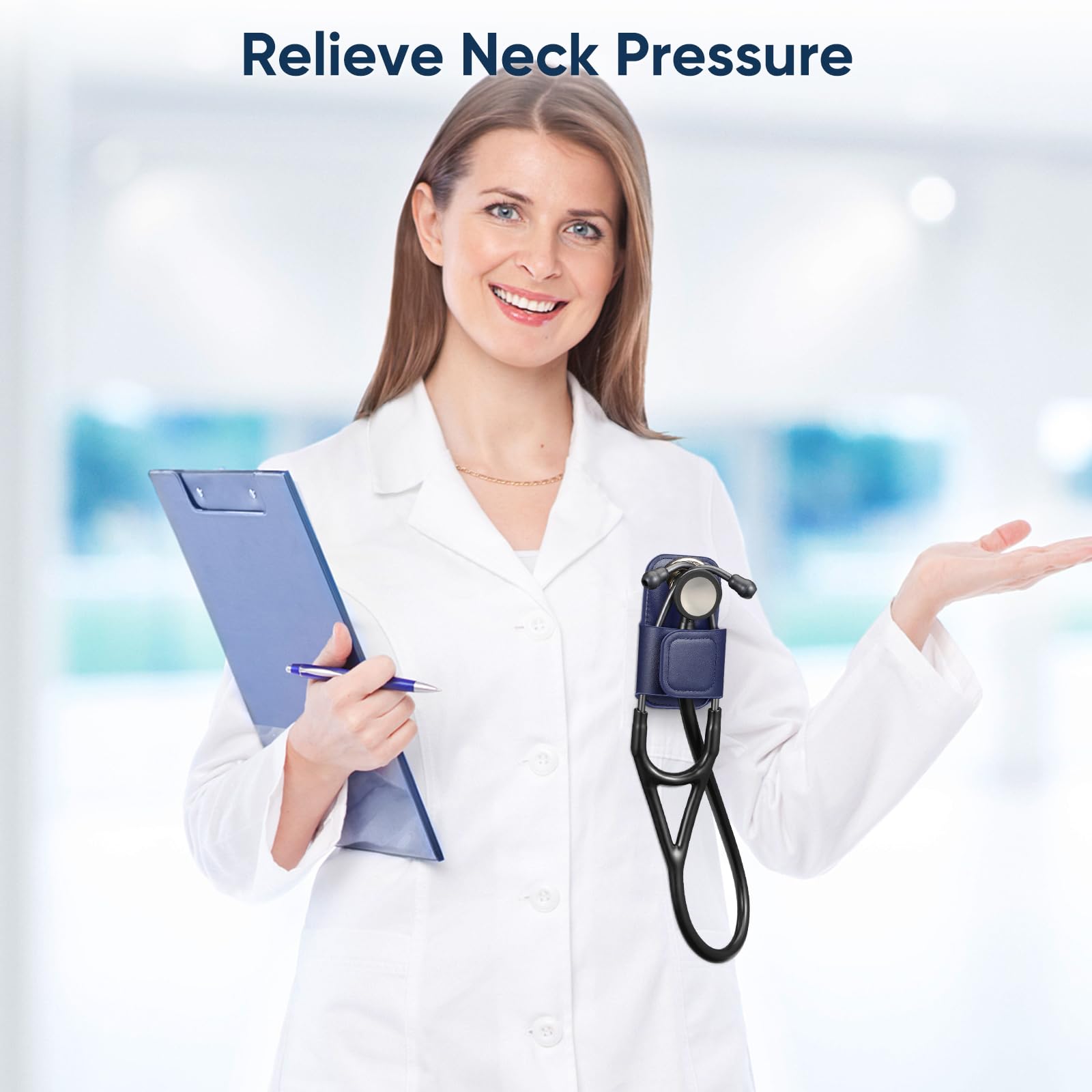 Stethoskop-Halter-Clip, magnetisch, Premium-Leder, Stethoskop-Hüfthalter, leicht, tragbar, Holster für Ärzte, Krankenschwestern, EMT, Medizinstudenten, für 3M Littmann & Most Stethoskop