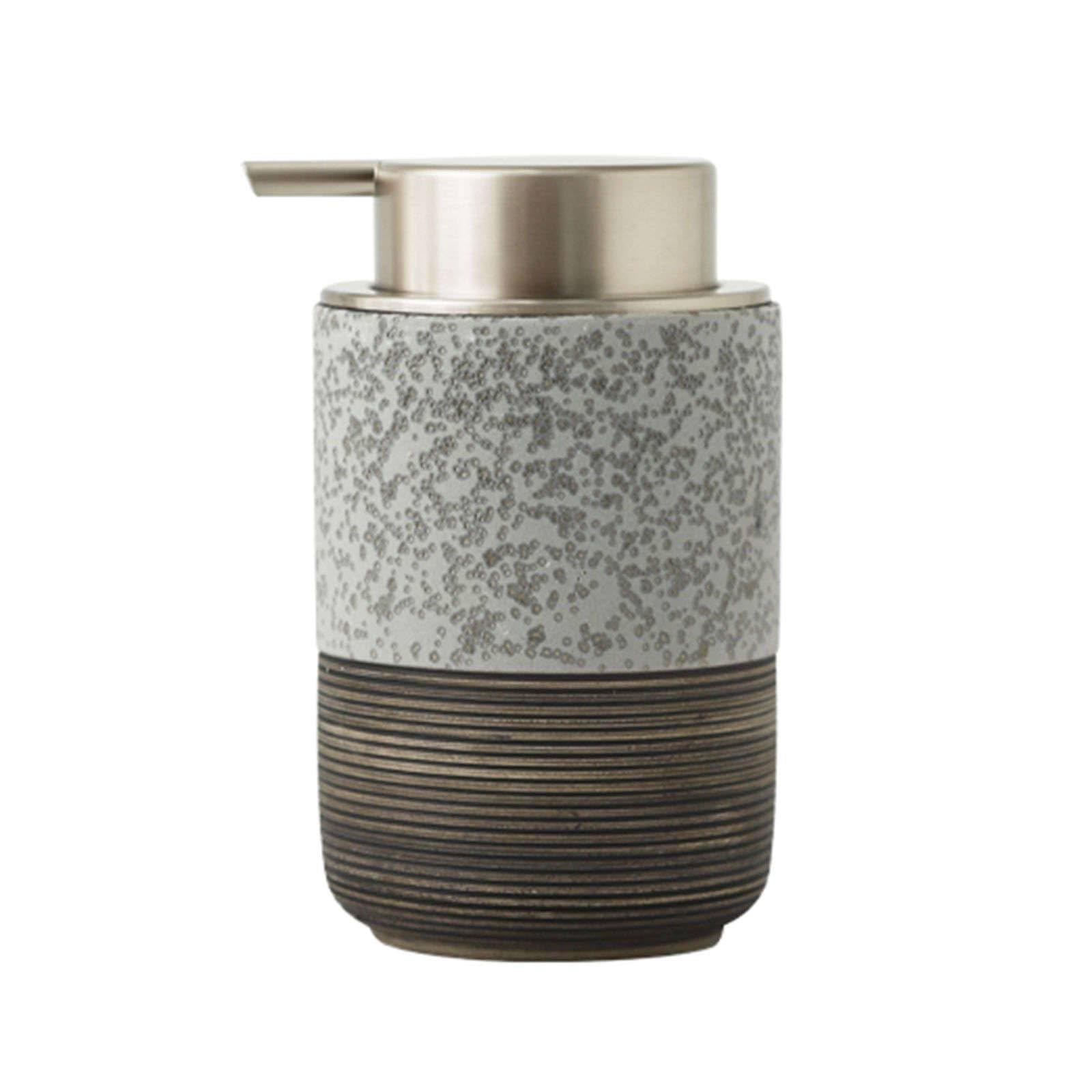 Tymyys Grey Japanese/Ceramic Foaming Soap Dispenser, Foam Soap Dispenser With Gold Pump, Hand Foaming Dispenser, For Barthroom Kitchen