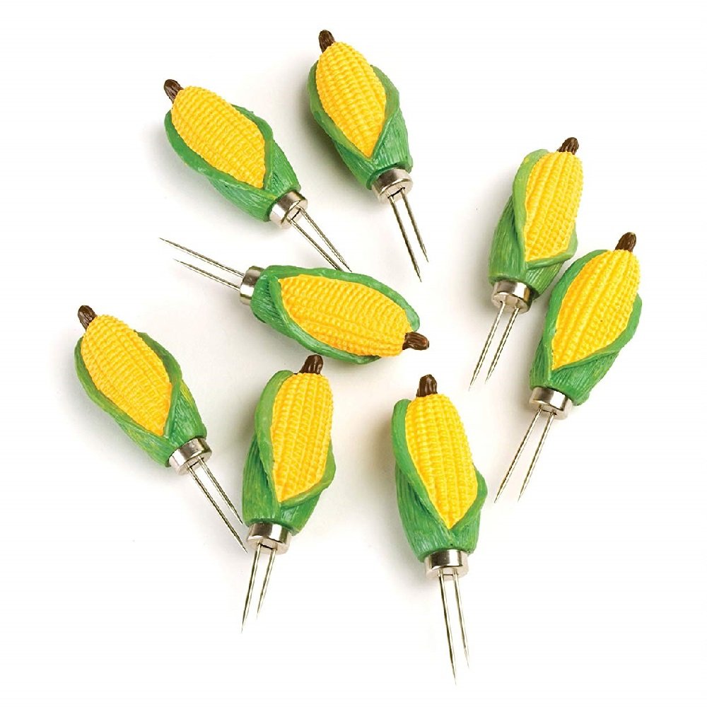 Charcoal Companion Classic Mini-Corn Corn Holders, 4 Pairs