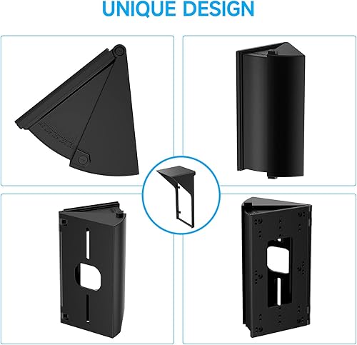 Miniatura 9 de OLAIKE Soporte de ángulo ajustable impermeable (30 a 60 grados) para timbre de video con cable, montaje en ángulo para timbre, amplía el área de