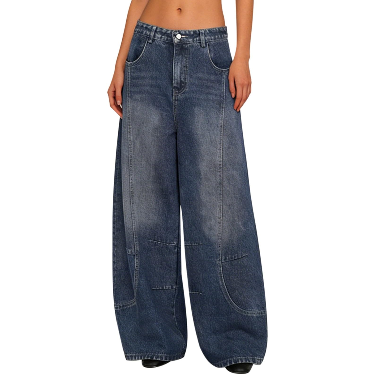 Vaqueros Elasticos Mujer Talla Grande Elásticos Bolsillos Pantalones Comodos Bootcut Mezclillas Cintura Deportes Campana Elefante holgados casuales con diseño liso y cómodo para estilo contemporáneo